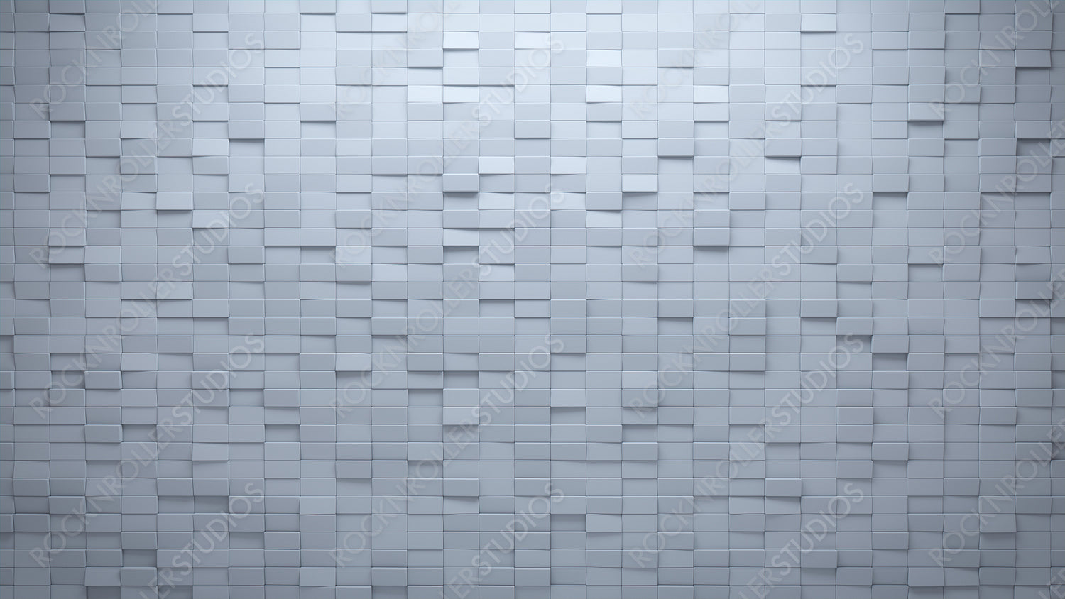 Polished, Futuristic Wall background with tiles. Rectangular, tile Wallpaper with 3D, White blocks. 3D Render