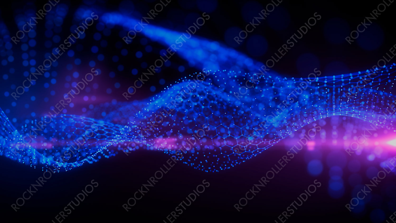 Abstract Science Technology background. Blue, Medical or Healthcare concept. 3D Render.