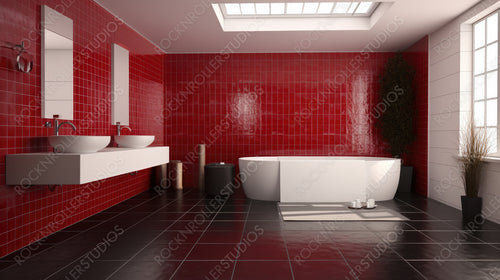 Modern Interior Design Background. Contemporary Home. Generative AI.