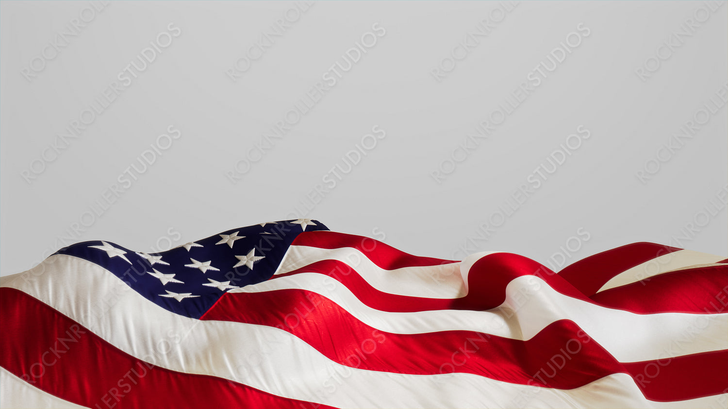 Patriot Day Banner with US Flag, Isolated on White Background with Copy-Space.