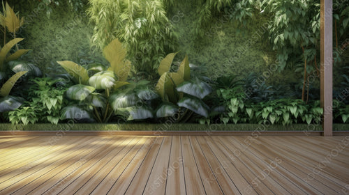 Modern Interior Design Background. Stylish Terrace. Generative AI.