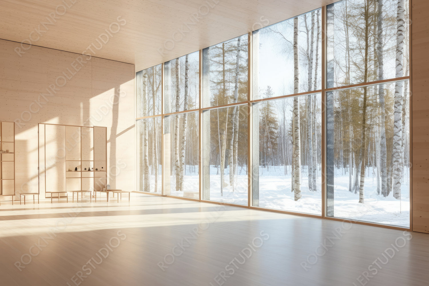Stylish Home. Natural Interior Design Background. Generative AI.